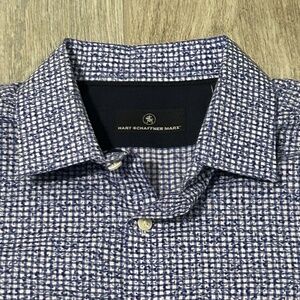 LIKE NEW! Men's Hart Schaffner Marx blue/White Button Down - LARGE
